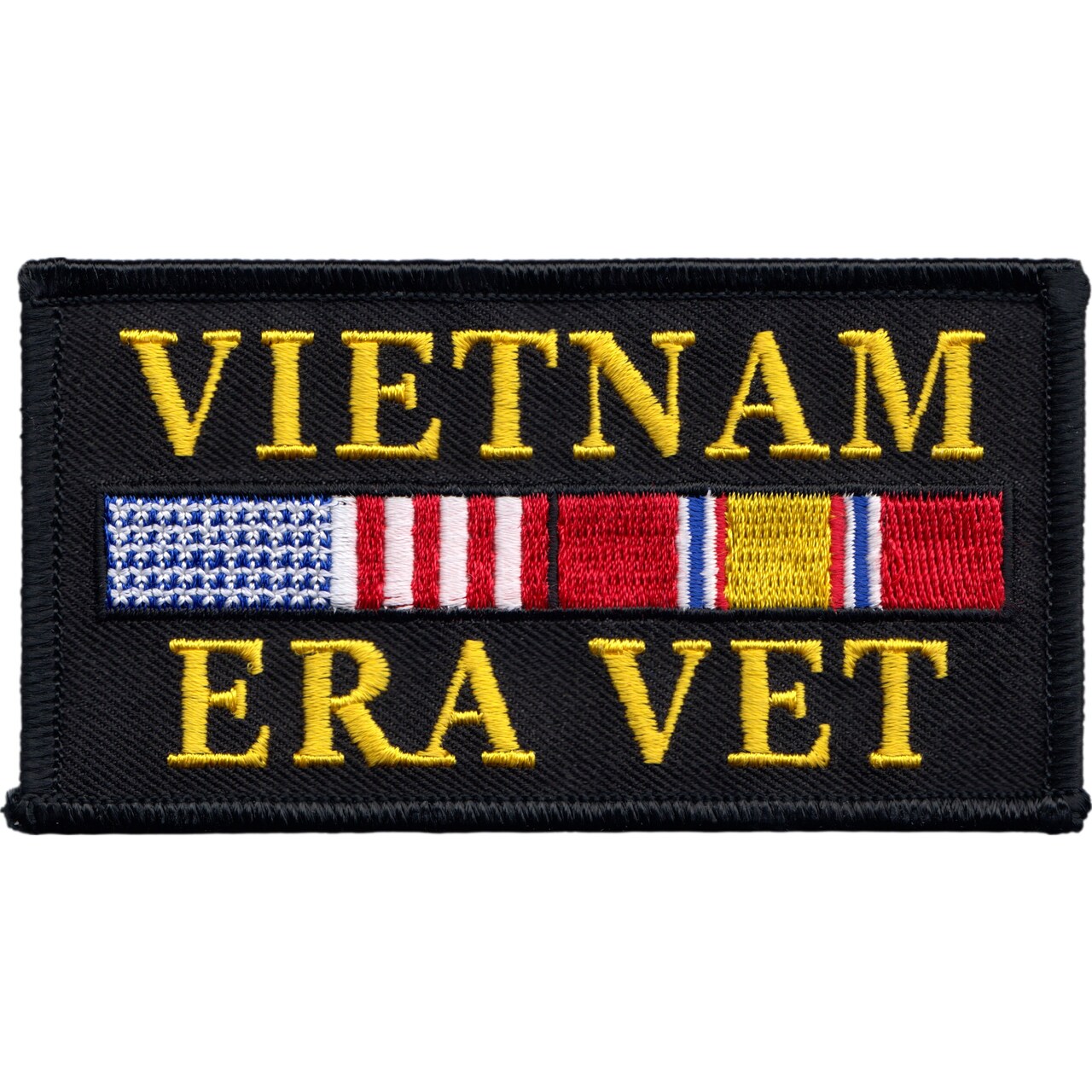 Vietnam Era Vet Veteran Ribbon & American Flag Patch 3"